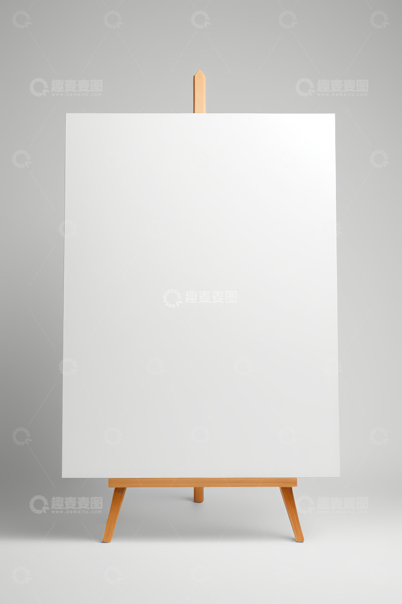 高清大图下载【趣麦麦图】画架上的空白画布