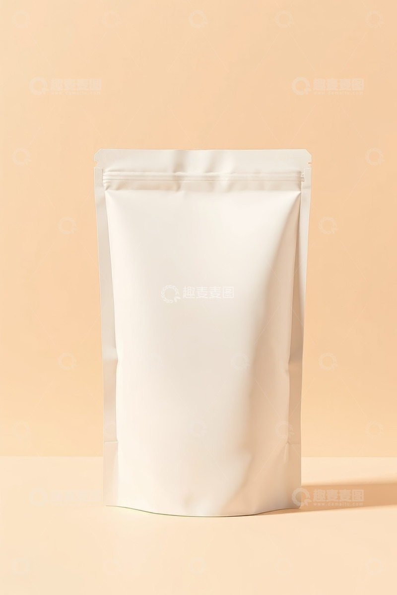 高清大图下载【趣麦麦图】白色自立袋包装产品静物展示
