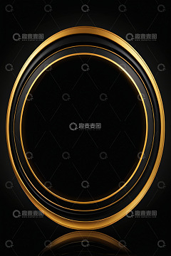 黑金配色环形抽象背景