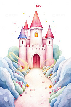 梦幻卡通风格童话城堡