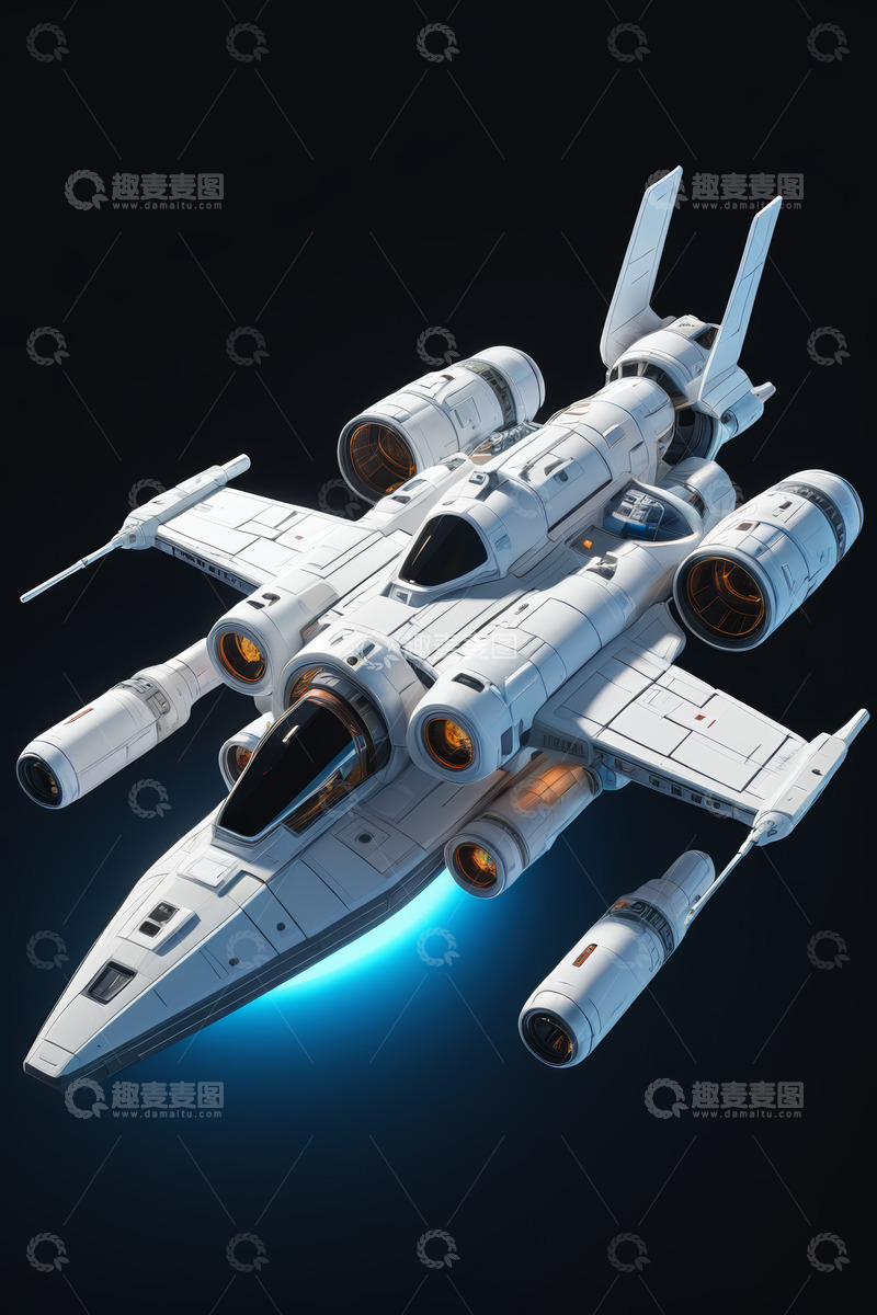高清大图下载【趣麦麦图】科幻宇宙飞船模型展示