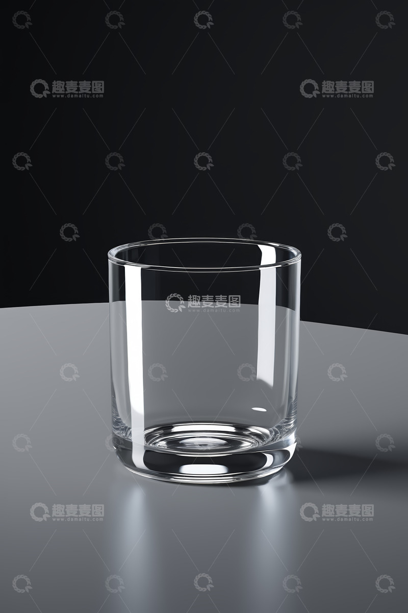 高清大图下载【趣麦麦图】透明玻璃杯静物特写