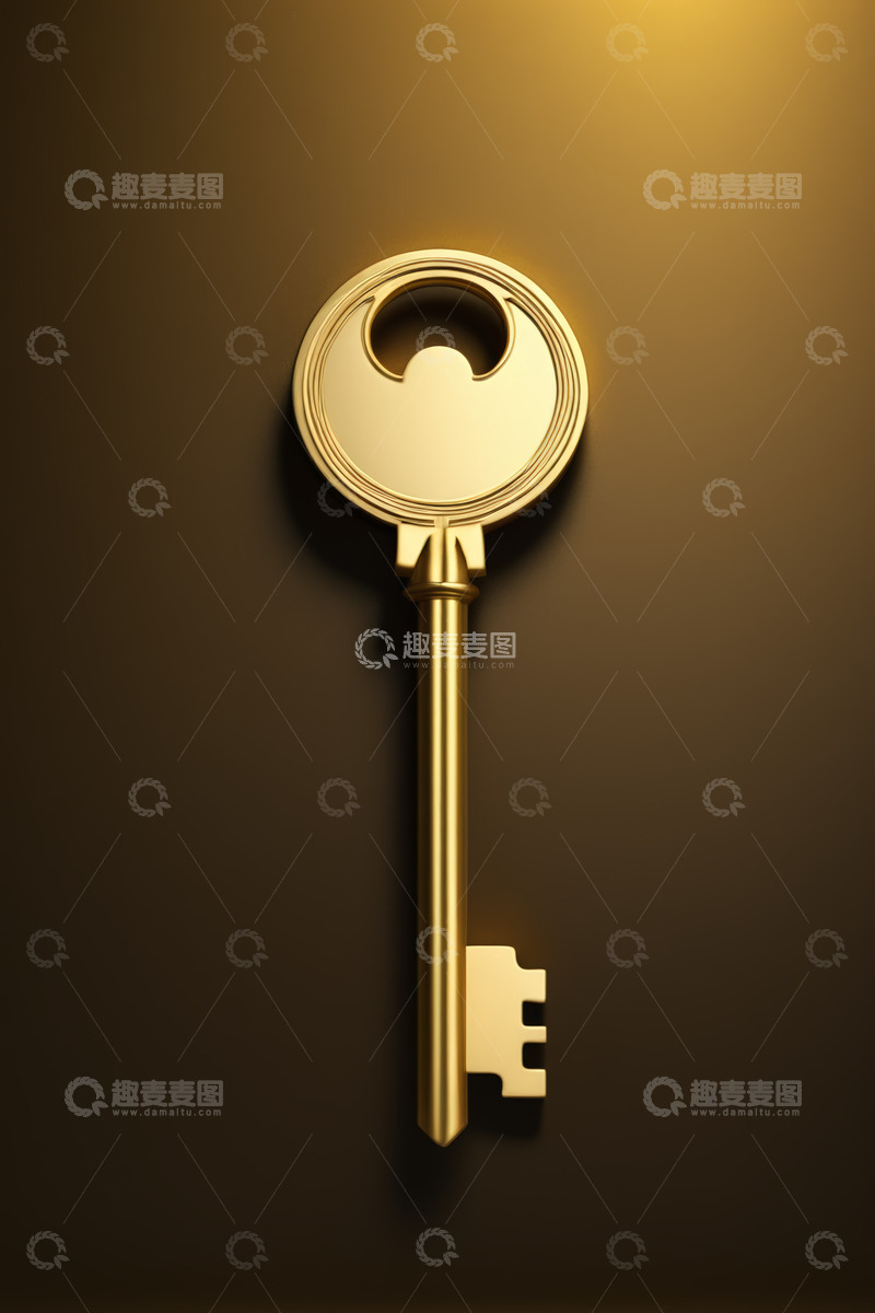 高清大图下载【趣麦麦图】金色钥匙特写素材