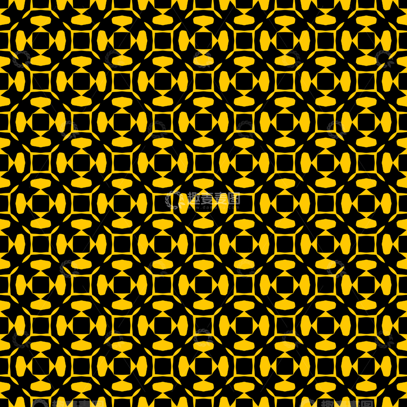 源文件下载【趣麦麦图】黄黑几何花纹背景图719