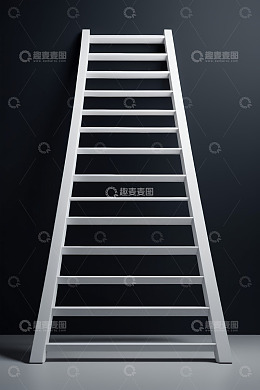 白色梯子靠墙场景