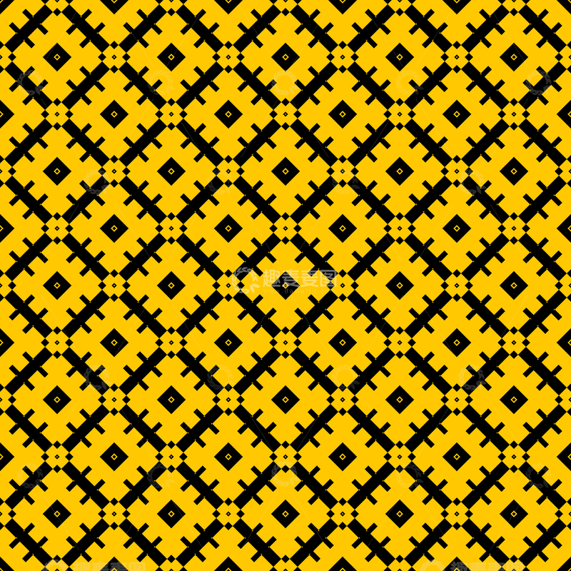 源文件下载【趣麦麦图】黄黑几何花纹背景图711