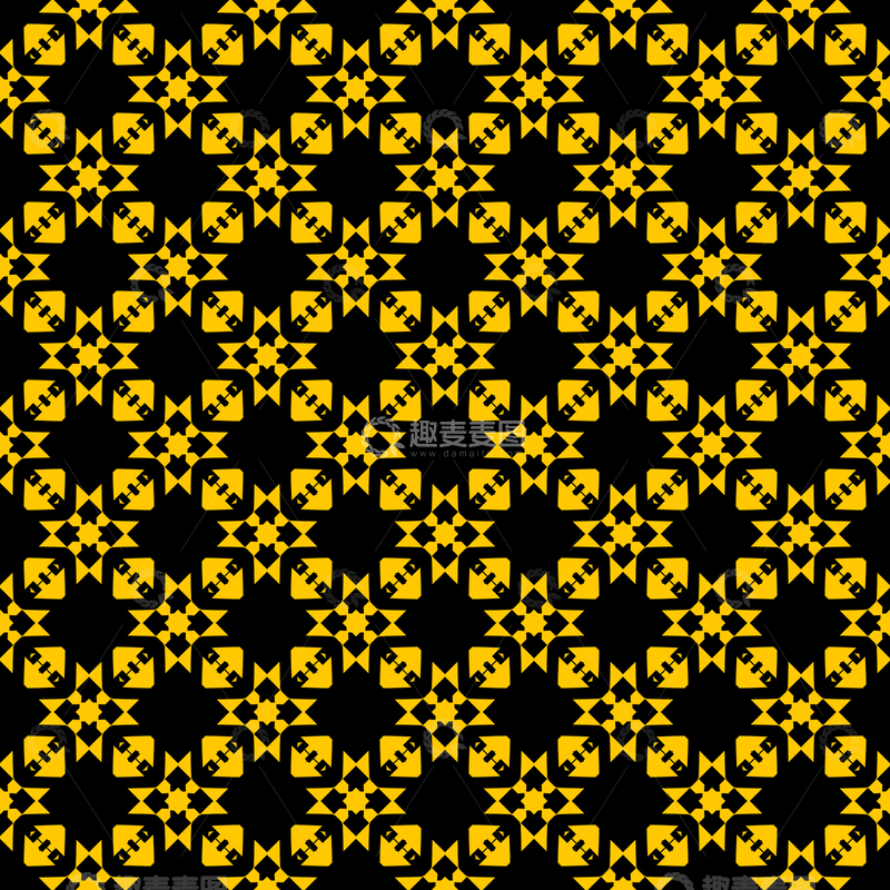 源文件下载【趣麦麦图】黄黑几何花纹背景图723