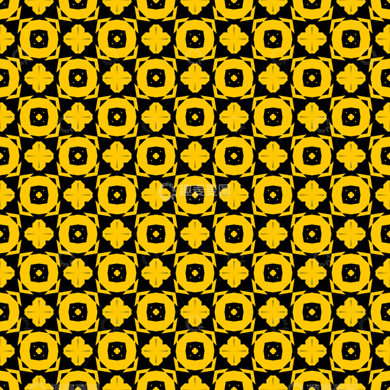 源文件下载【趣麦麦图】黄黑几何花纹背景图716