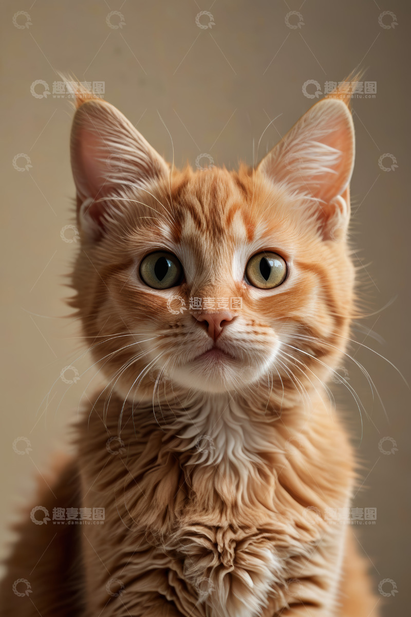 高清大图下载【趣麦麦图】橘色小猫特写