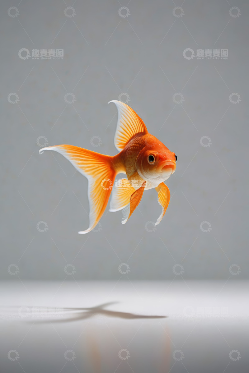 高清大图下载【趣麦麦图】橙色金鱼特写