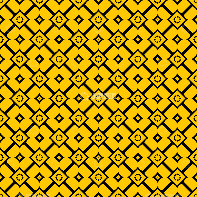 源文件下载【趣麦麦图】黄黑几何花纹背景图738