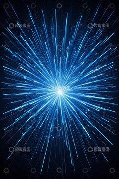 蓝色发光粒子放射背景