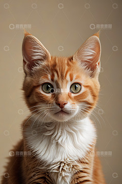 橘白小猫特写
