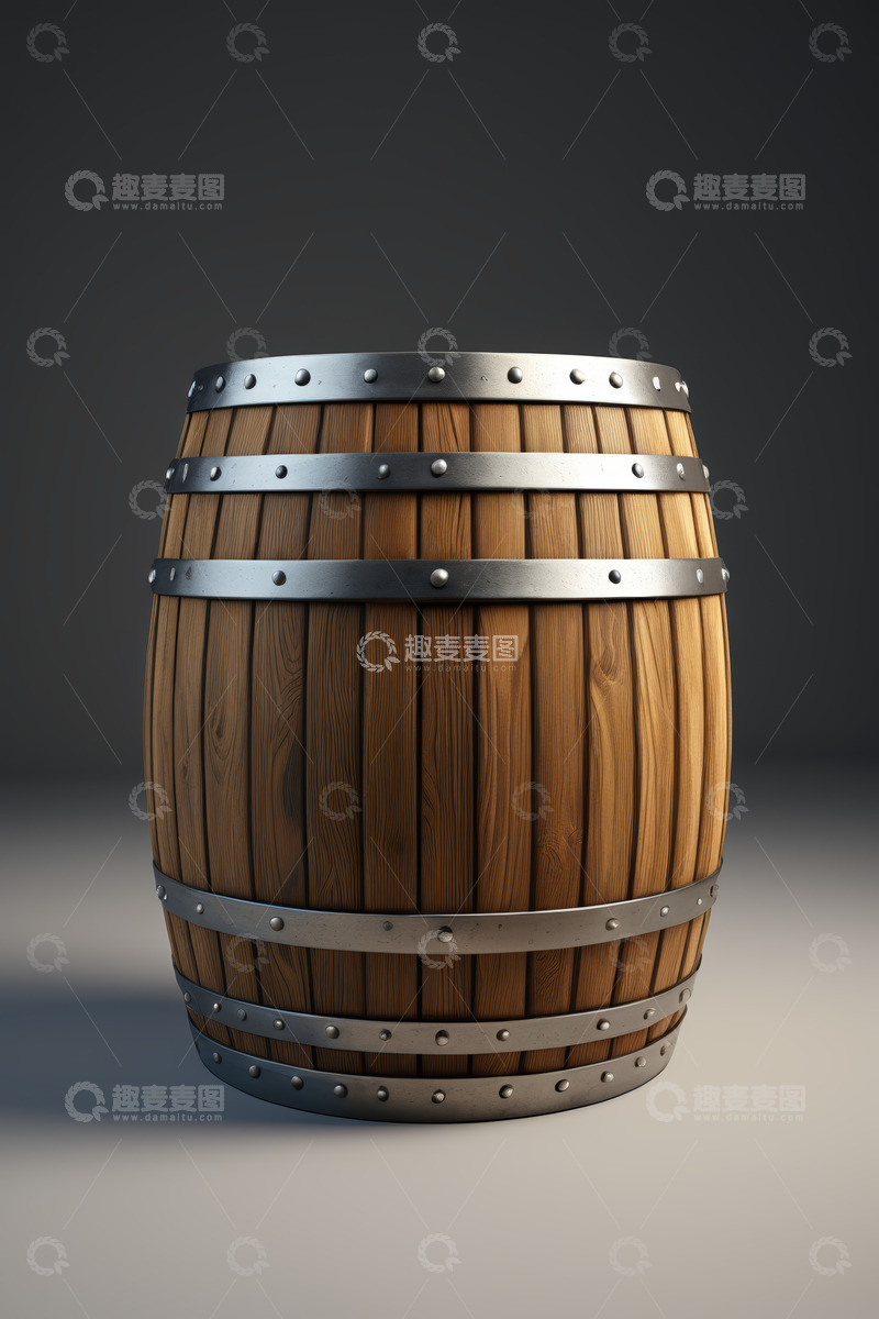 高清大图下载【趣麦麦图】木质酒桶特写