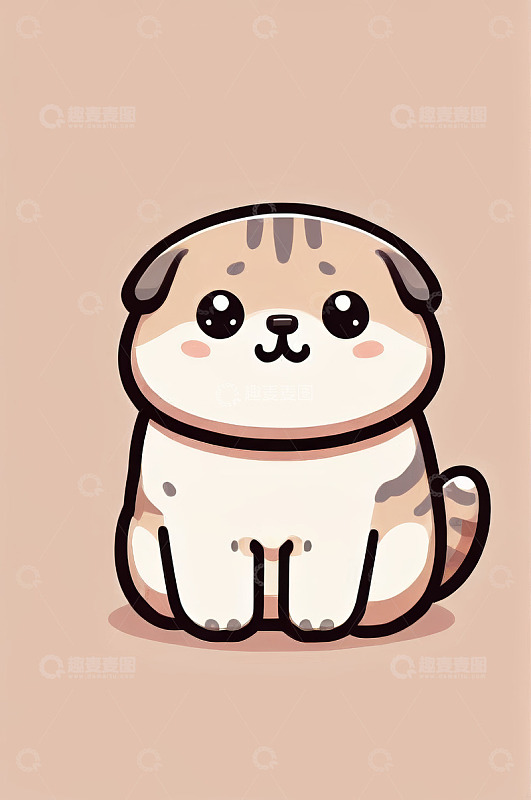 可爱卡通小狗形象插画素材