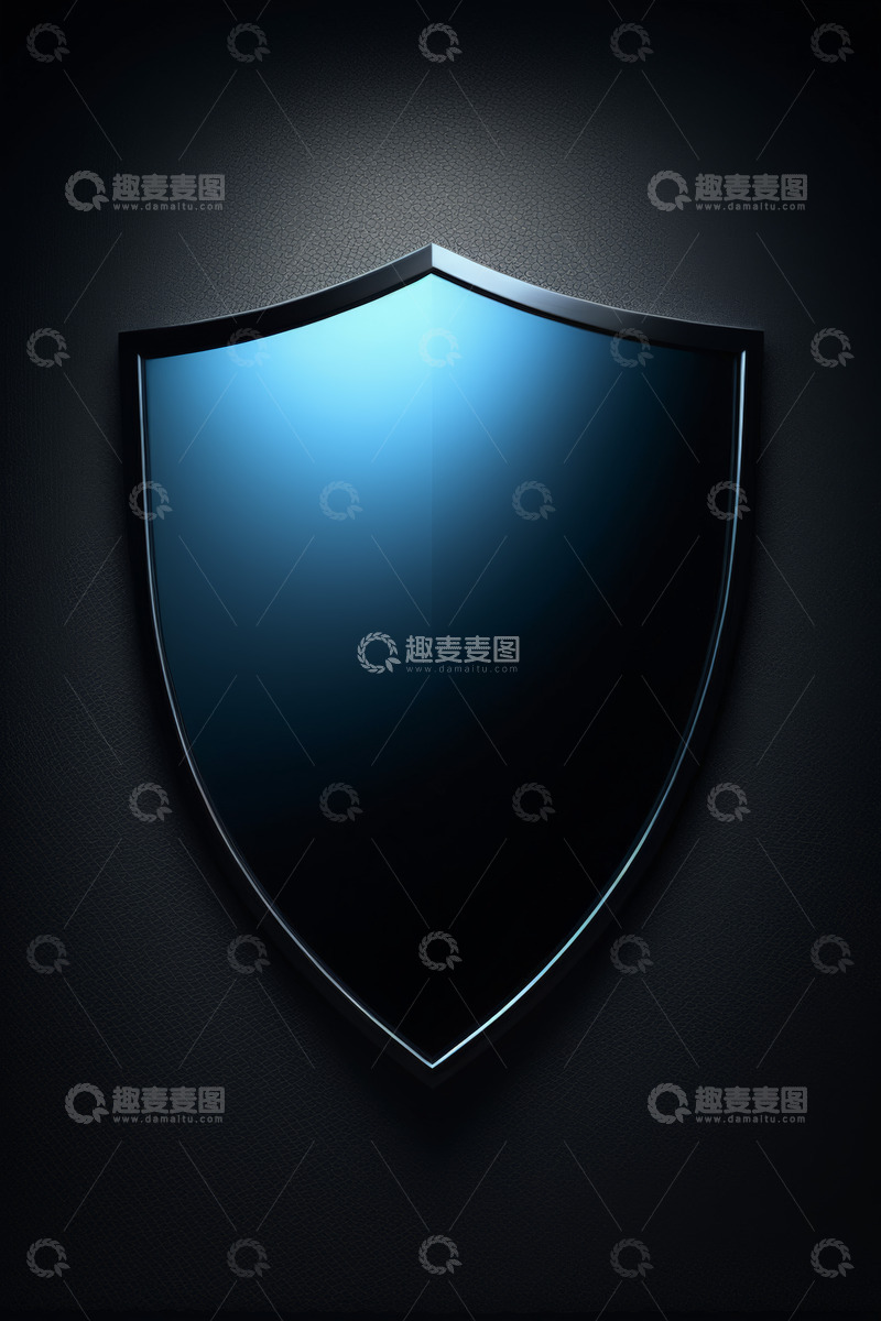 高清大图下载【趣麦麦图】黑色盾牌设计素材