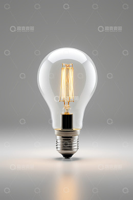 发光灯泡特写素材