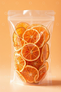 袋装橙子切片素材
