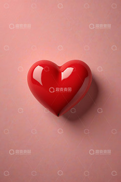 红色心形图案特写
