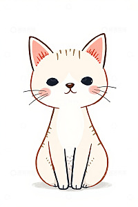 可爱卡通小猫插画