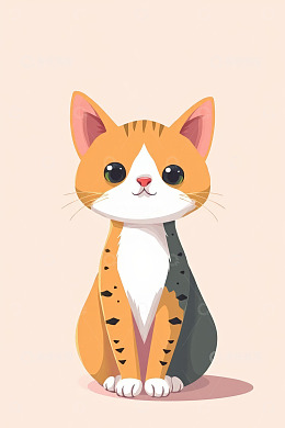 可爱卡通猫咪插画