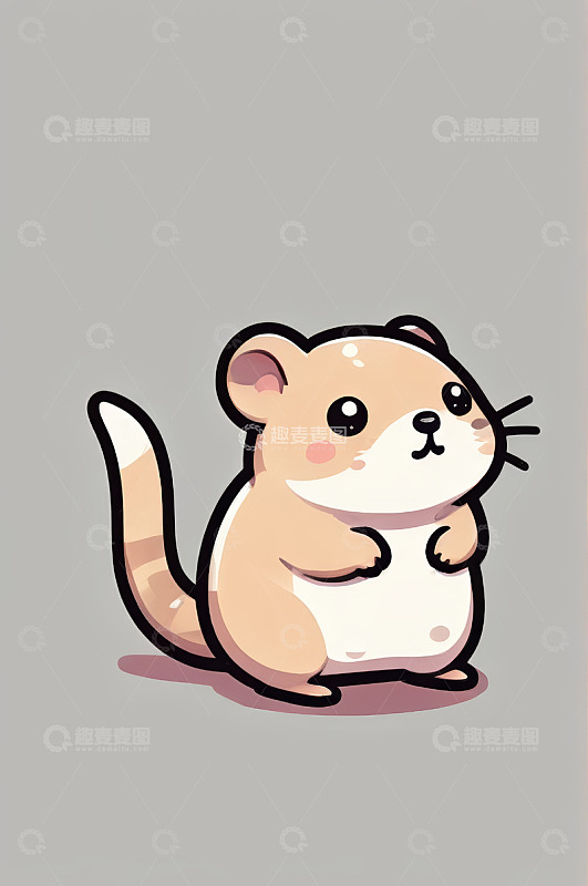 卡通可爱小仓鼠插画