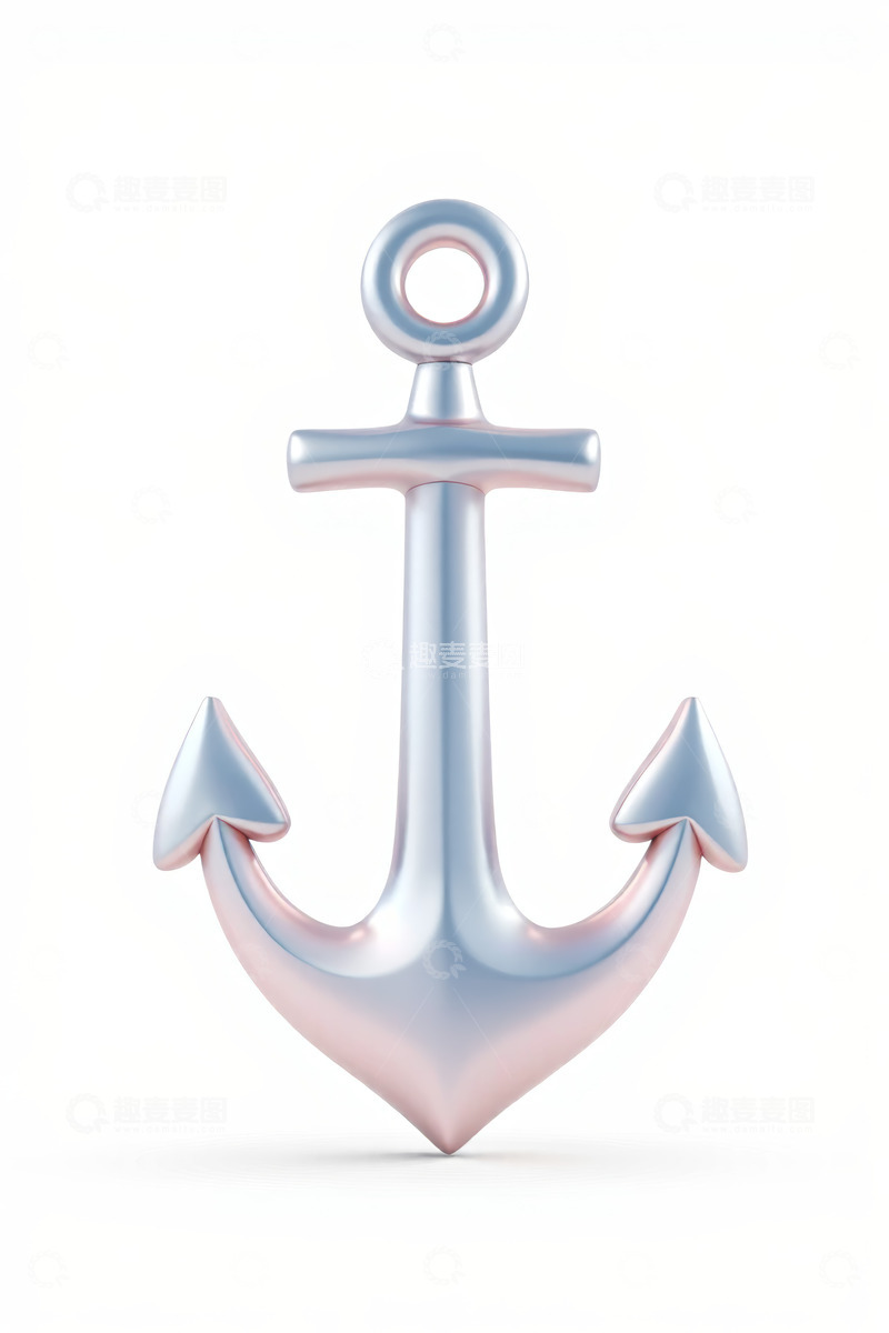 高清大图下载【趣麦麦图】金属质感锚图标