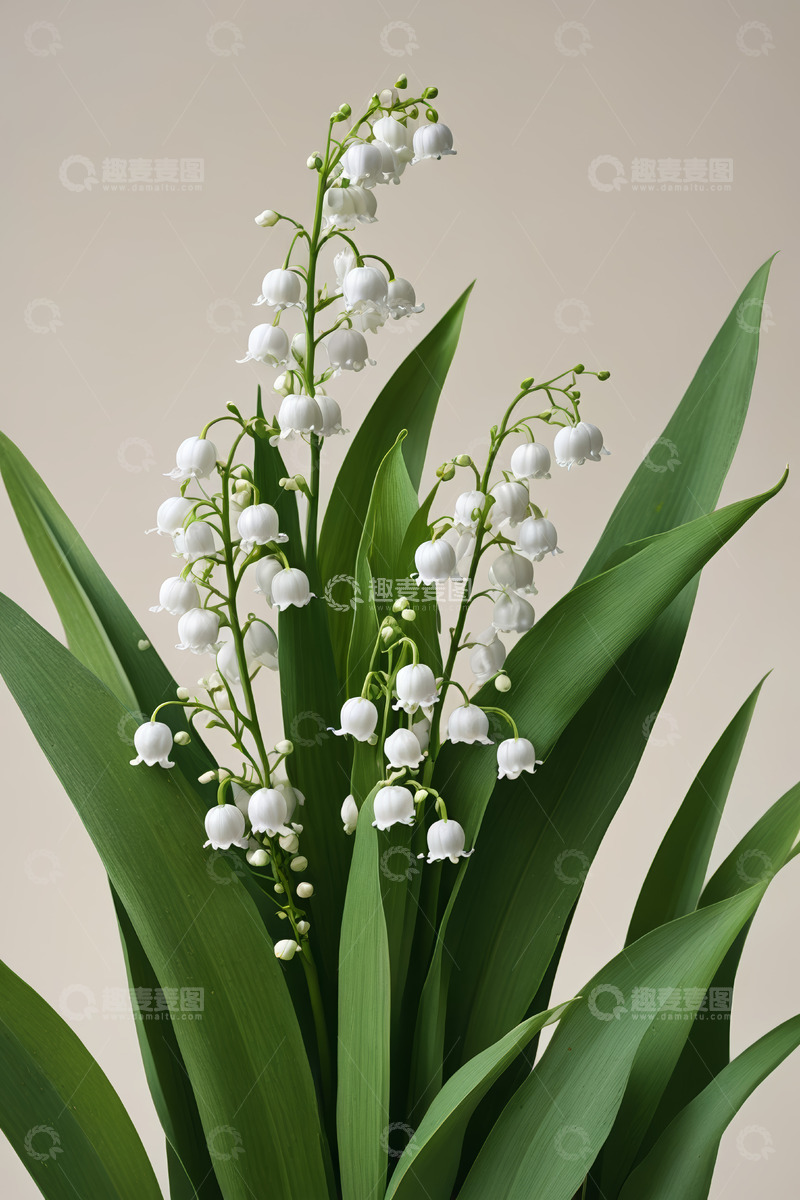 高清大图下载【趣麦麦图】白色铃兰花特写