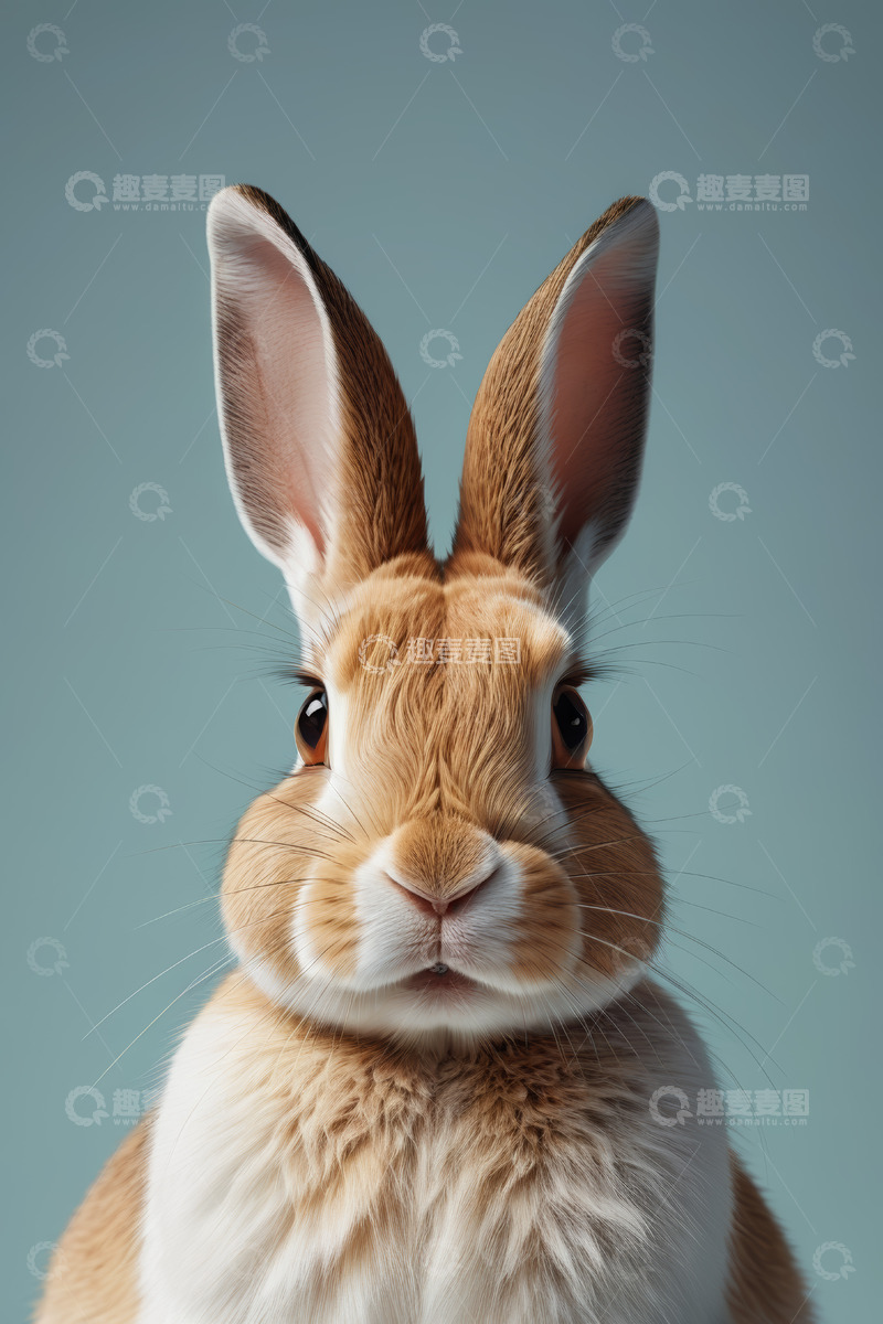 高清大图下载【趣麦麦图】棕色兔子特写