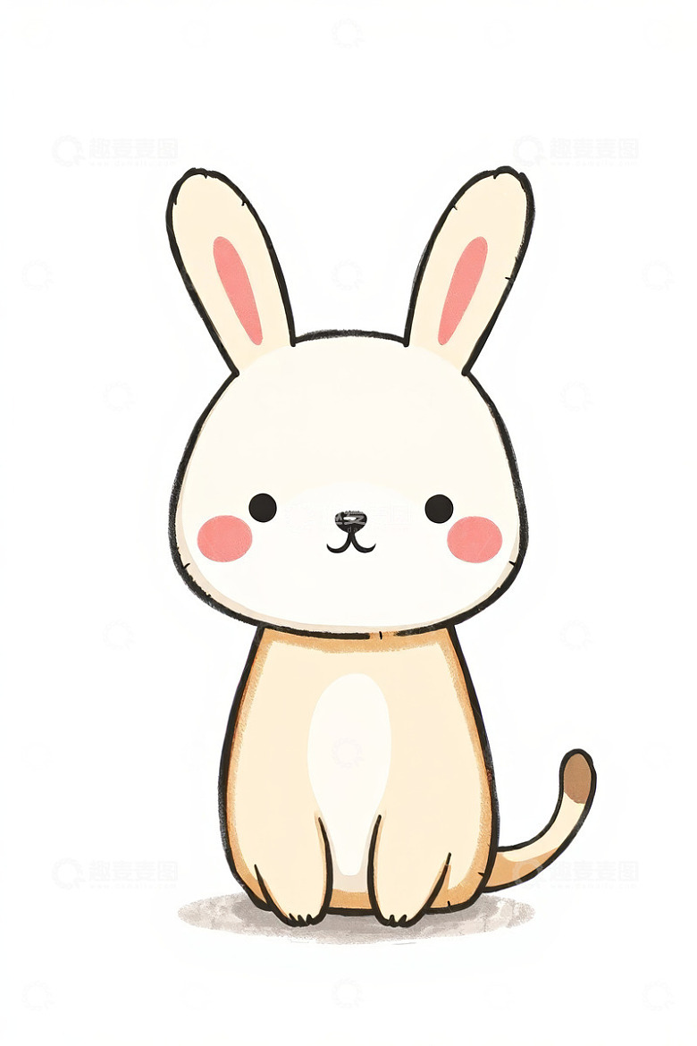 可爱卡通兔子插画