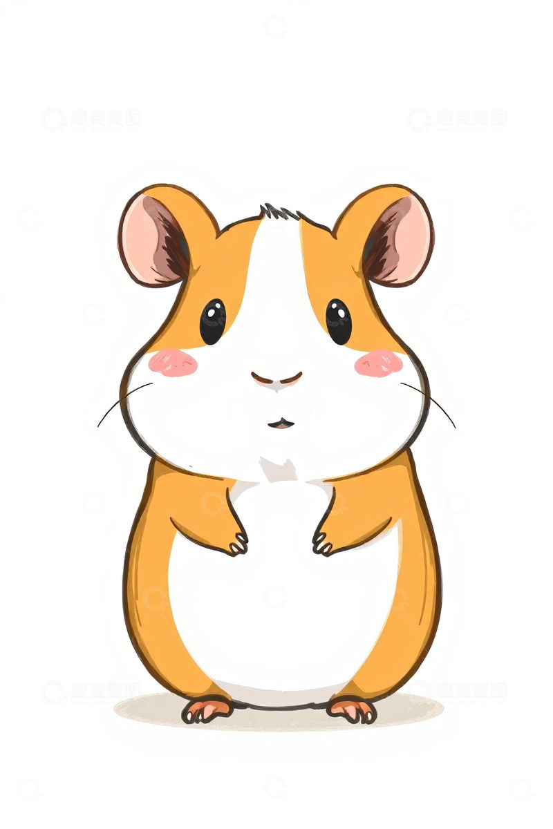高清大图下载【趣麦麦图】卡通仓鼠站立形象