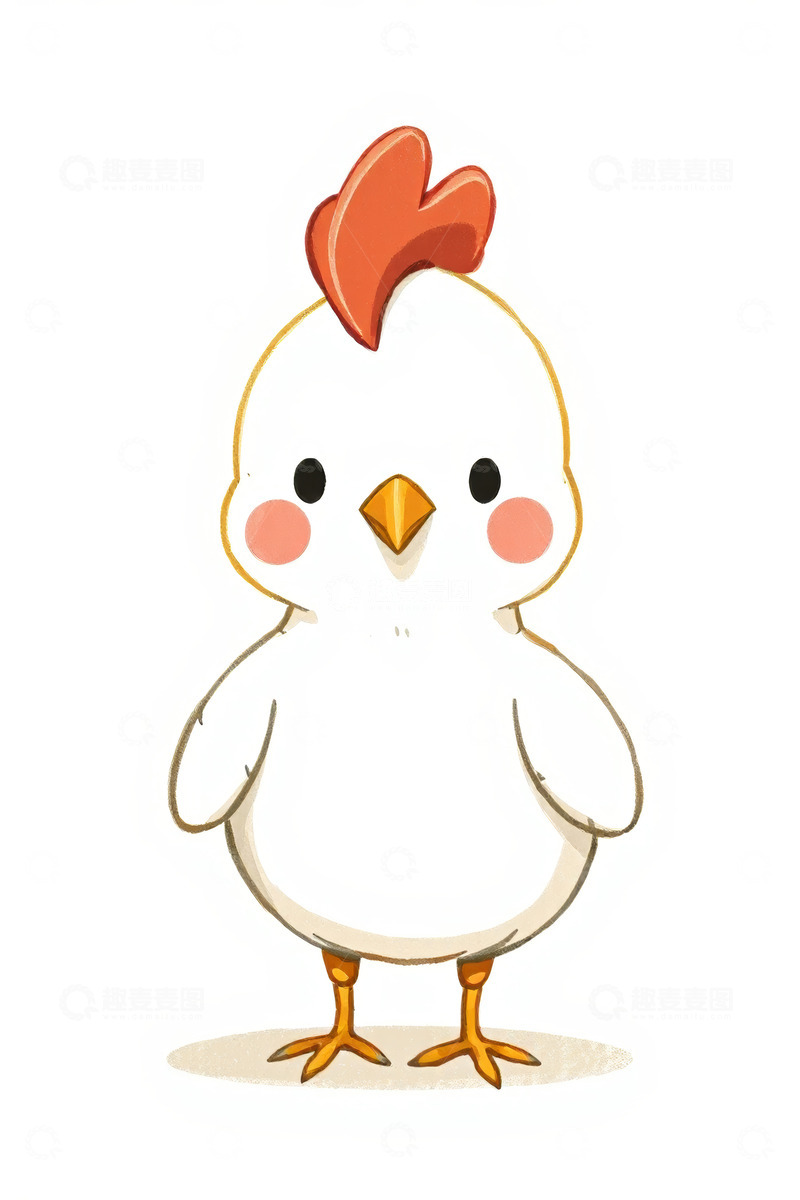 高清大图下载【趣麦麦图】卡通小鸡插画素材