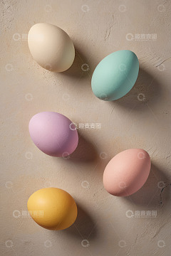 多彩鸡蛋静物素材