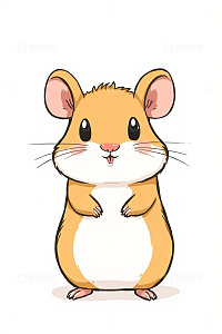 站立的卡通仓鼠形象素材