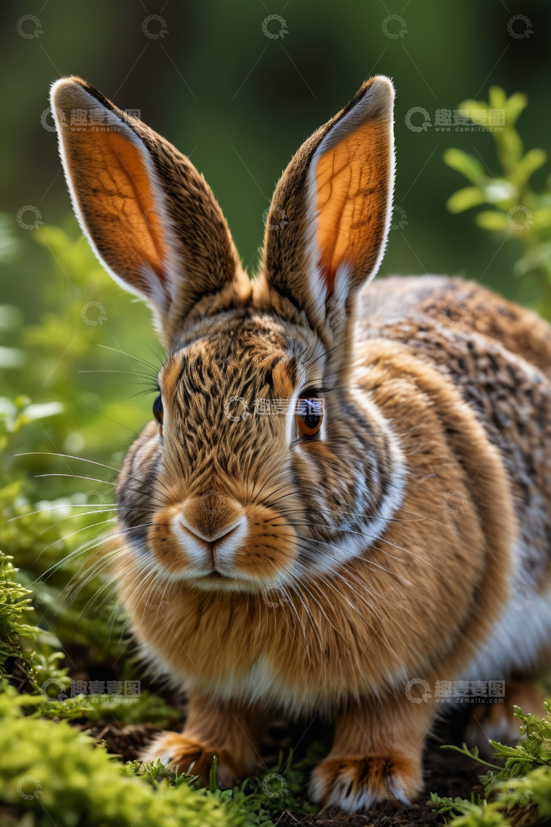 高清大图下载【趣麦麦图】野外棕色兔子特写