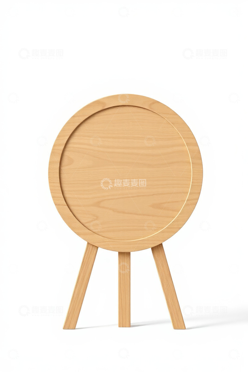 高清大图下载【趣麦麦图】木质圆形展示板