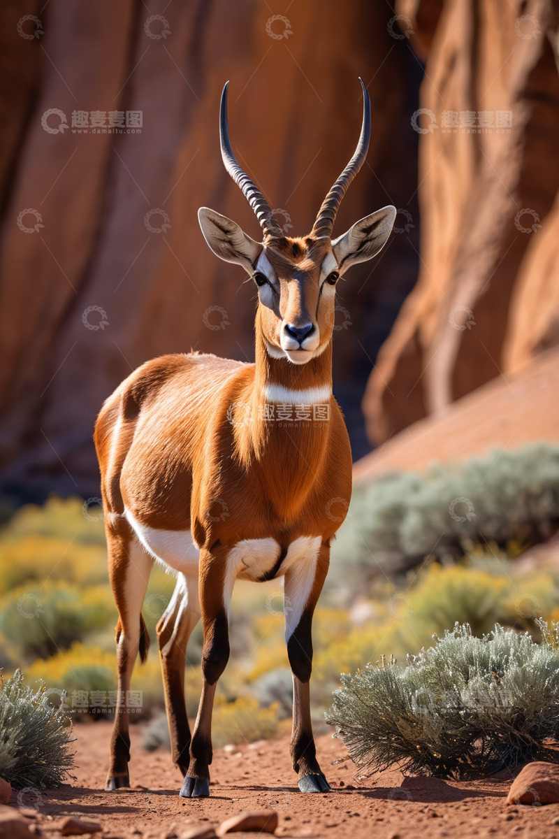 高清大图下载【趣麦麦图】野外羚羊特写