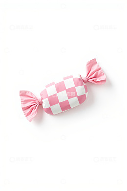 粉色格子糖果特写