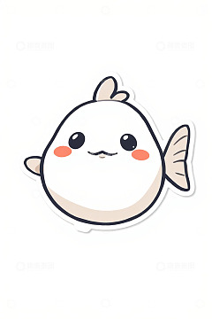 可爱卡通鱼形象插画