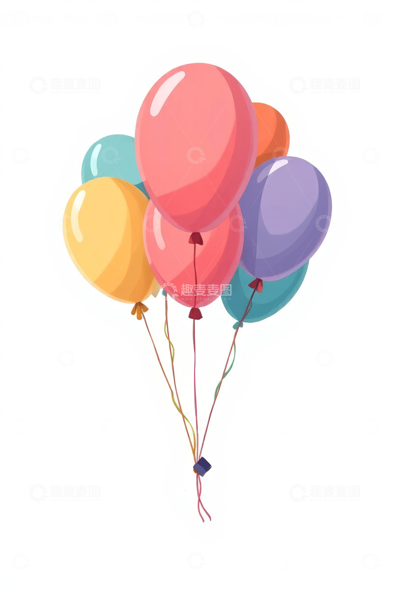 高清大图下载【趣麦麦图】彩色气球装饰素材