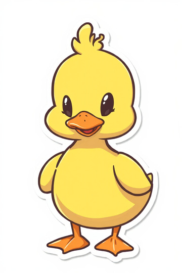 卡通小黄鸭形象素材