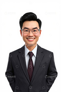 商务男士正面微笑肖像