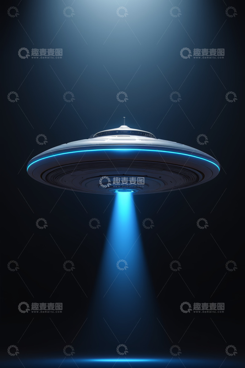 高清大图下载【趣麦麦图】悬浮的不明飞行物UFO