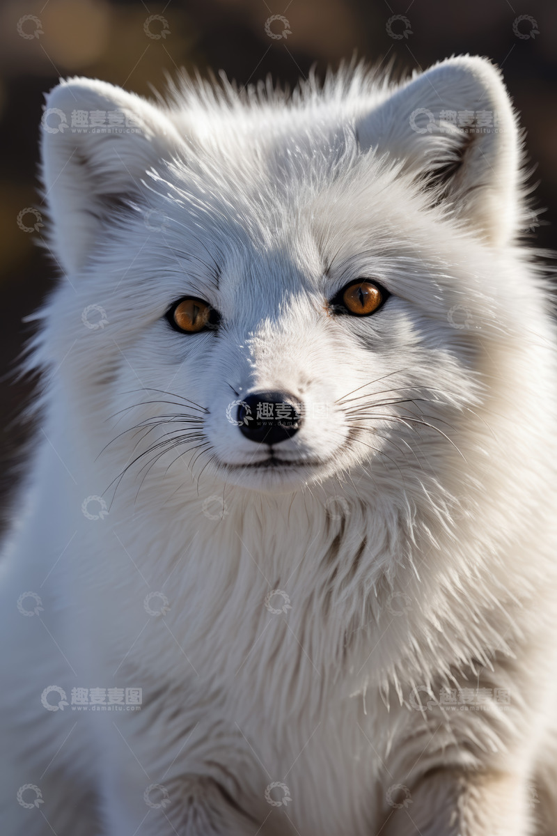 高清大图下载【趣麦麦图】白狐特写近景素材