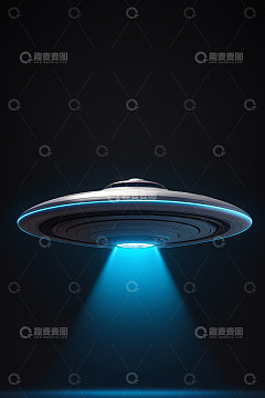 科幻风格悬浮宇宙飞船