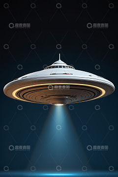 悬浮的科幻宇宙飞船