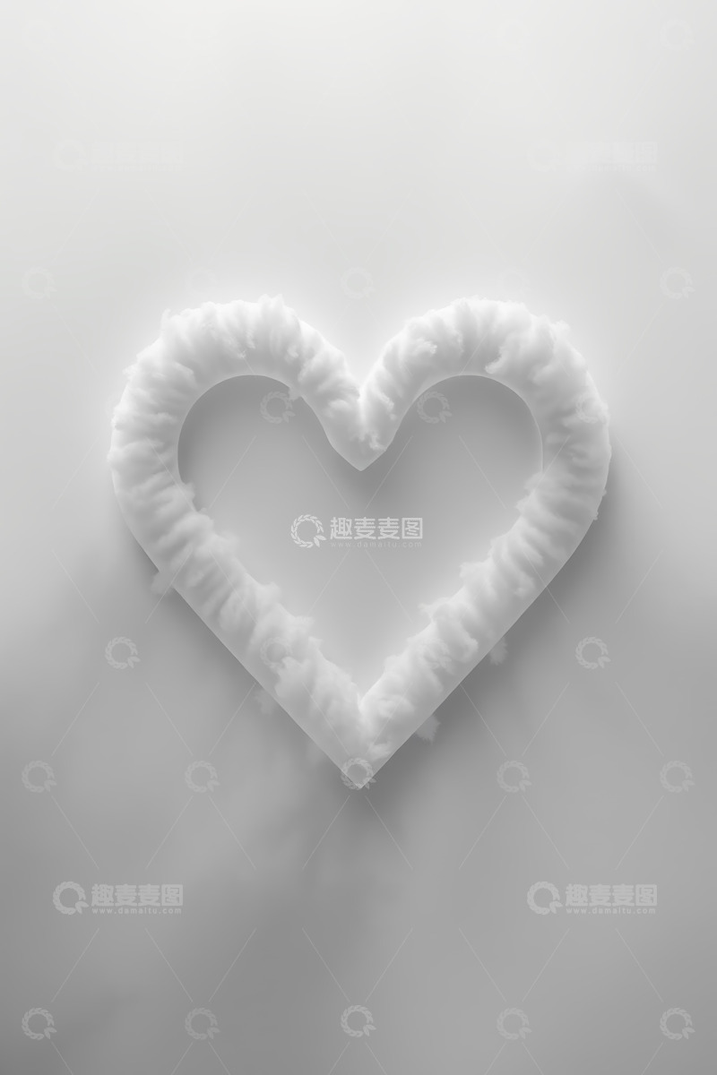 高清大图下载【趣麦麦图】白色心形符号设计素材