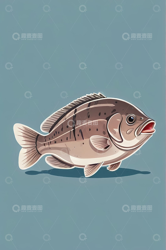 卡通风格鱼插画素材