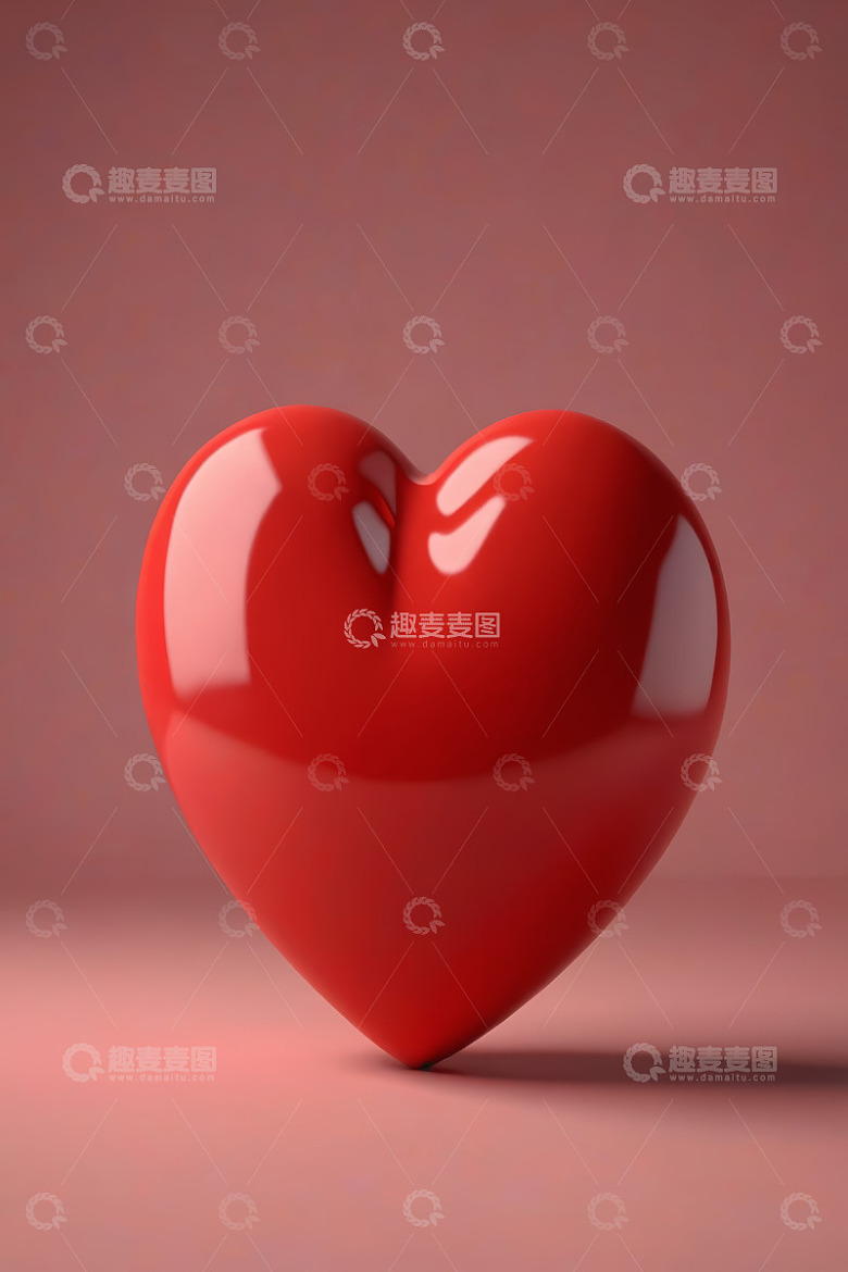 红色心形物体特写