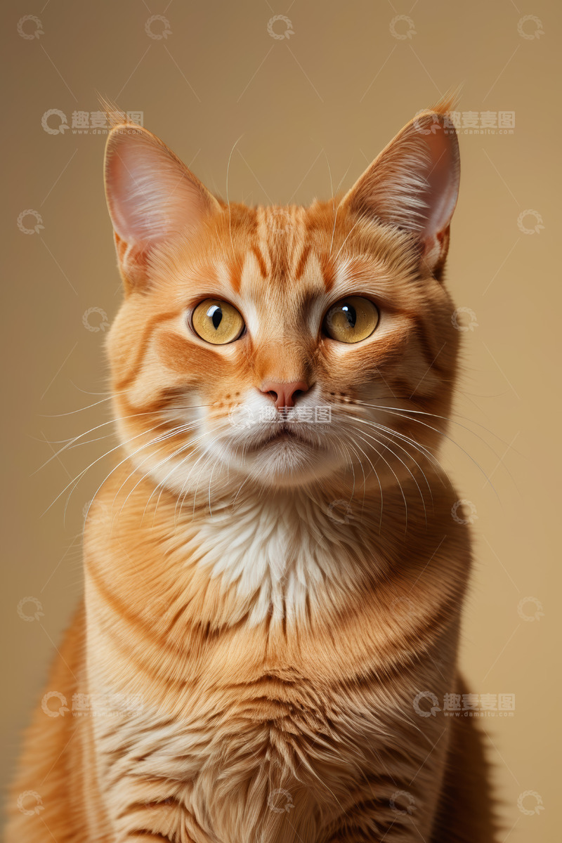高清大图下载【趣麦麦图】橘色猫咪特写